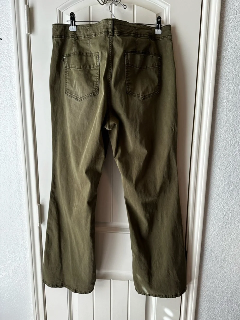 Anthropologie Pilcro Demilune Boot Olive Utility Pants - Picture 8 of 15